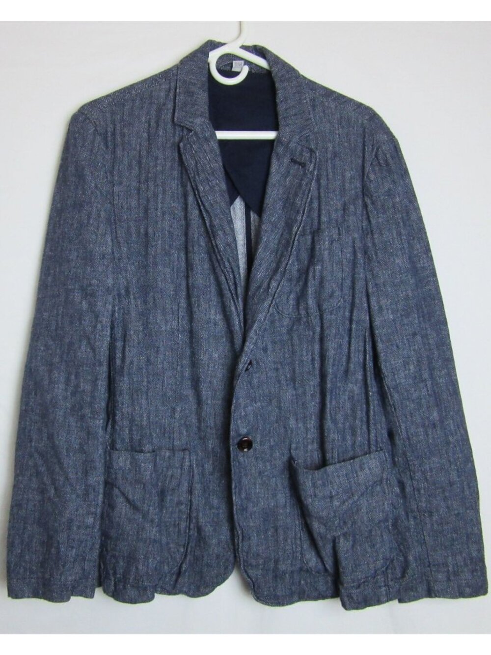 Goodfellow & Co Blue Linen-Blend Mens Blazer Jacket Medium Lightweight Casual